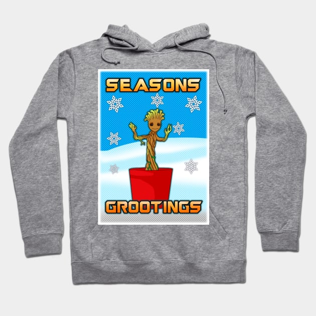 Seasons Grootings Hoodie by SquareDog